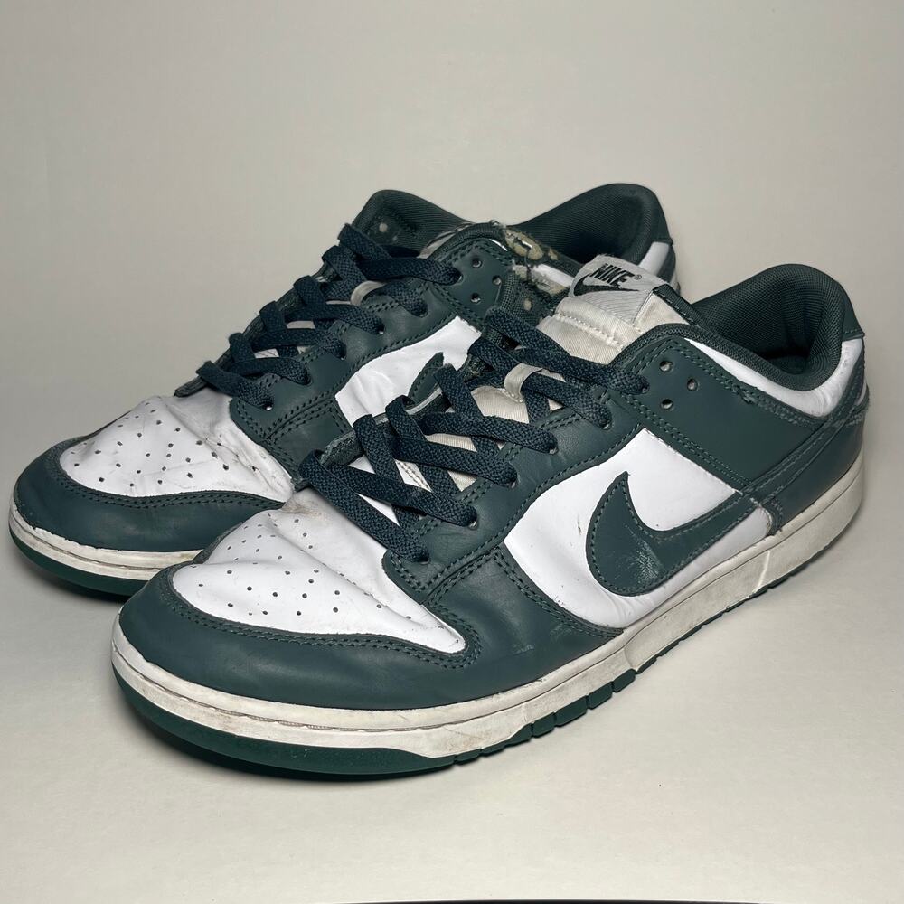 Nike Dunk Low Retro Vintage Green White Leather Low Top Sneaker DV0833-111